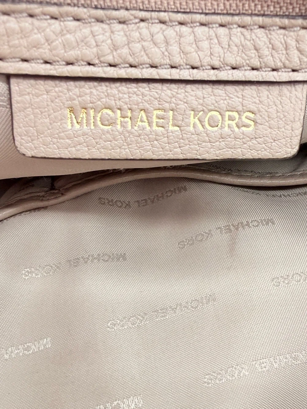 MICHAEL KORS Two-Tone Pebbled Leather Backpack